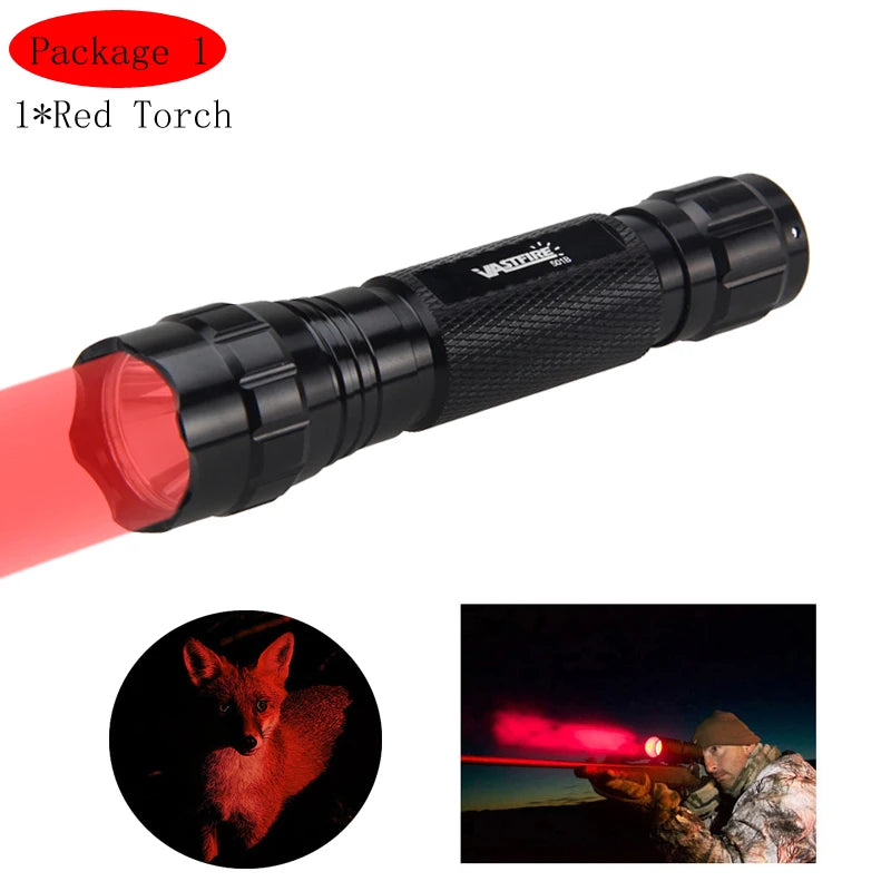 5000lm Led White Tactical Hunting Flashlight Weapon Gun Light +Rifle Scope Airsoft Mount+Switch+18650+USB Charger+Box