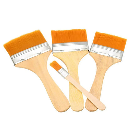 12pcs/Set High quality nylon Mao Banshua oil paint brush artists BBQ brush for painting art Easy To Clean wooden cleaning brush