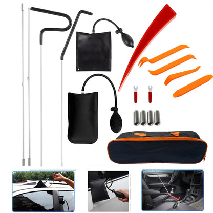 Car Tool Car Window Door Key Anti Lost Kit Inflatable Air Pump Air Wedge Non Marring Wedge with Long Reach Grabber for Car Truck