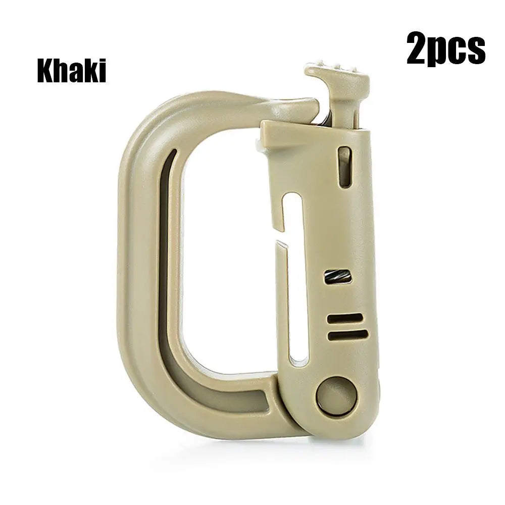 1/2/5Pcs Attach Plasctic Shackle Carabiner D-ring Clip Molle Webbing Backpack Buckle Snap Lock Grimlock Camp Hike Mountain climb