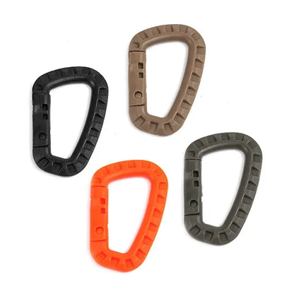 6x Tactical Carabiner Carabina Karabiner Clip Plastic Cadet Hiking Camping