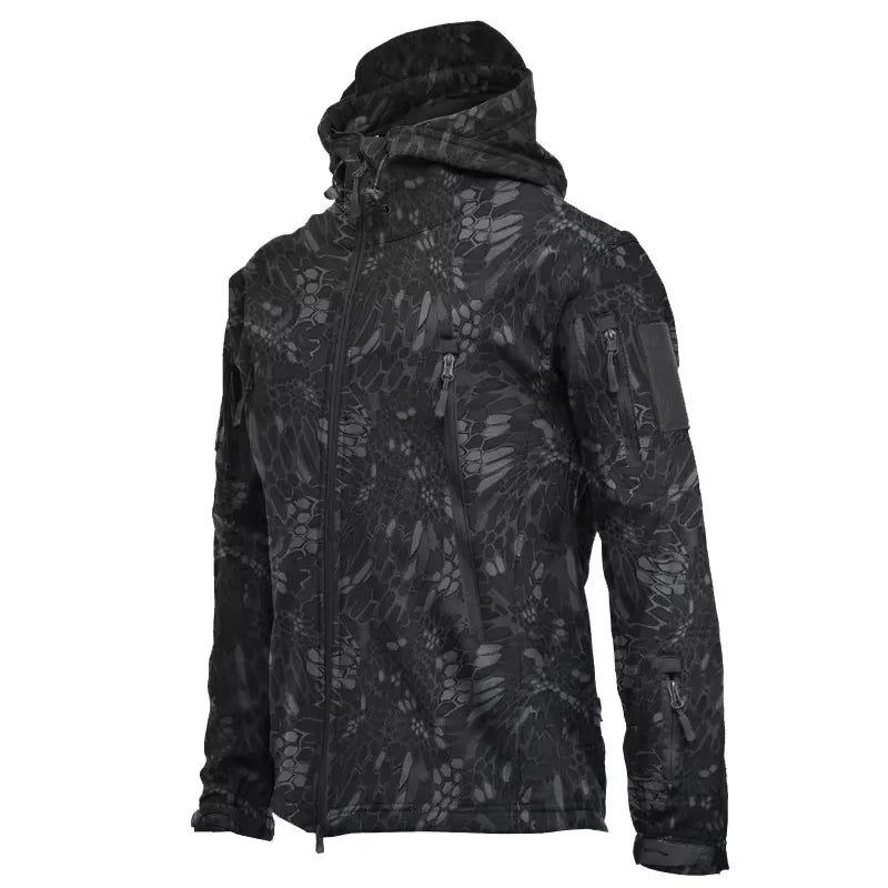 Military Shark Skin Soft Shell Jackets Men Tactical Windproof Waterproof jacket men Army Combat Jackets Mens Hooded Bomber Coats