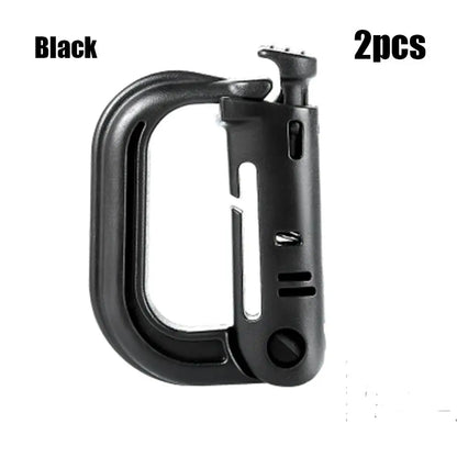 1/2/5Pcs Attach Plasctic Shackle Carabiner D-ring Clip Molle Webbing Backpack Buckle Snap Lock Grimlock Camp Hike Mountain climb