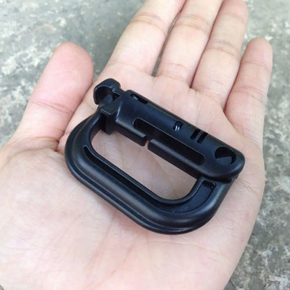 1/2/5Pcs Attach Plasctic Shackle Carabiner D-ring Clip Molle Webbing Backpack Buckle Snap Lock Grimlock Camp Hike Mountain climb