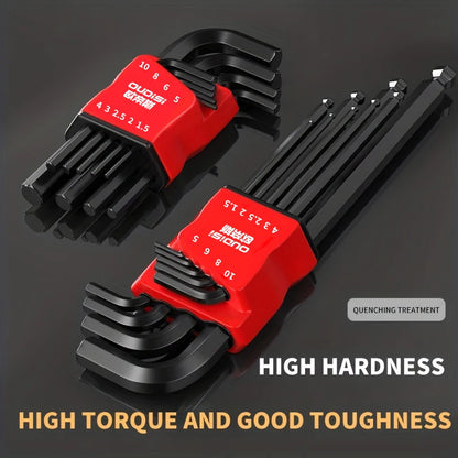 Hexagonal wrench screwdriver set, universal with socket. Suitable for motorcycle and bicycle hexagonal key set