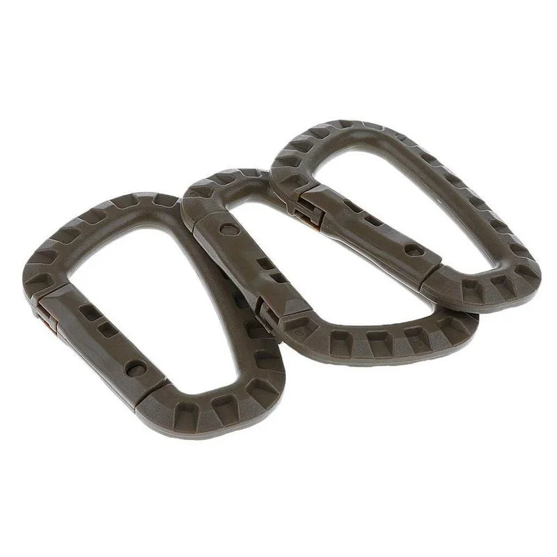 6x Tactical Carabiner Carabina Karabiner Clip Plastic Cadet Hiking Camping