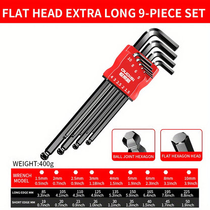 Hexagonal wrench screwdriver set, universal with socket. Suitable for motorcycle and bicycle hexagonal key set