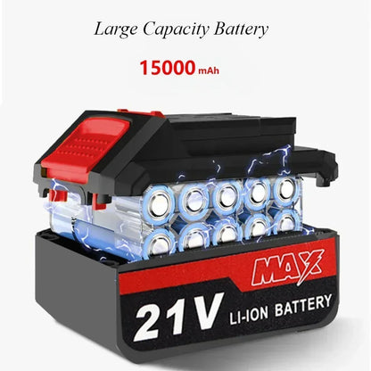 21V 15000mAh Rechargeable Lithium Ion Battery for Makita 18V Power Tool Electric Wrench Dirll Screwdriver Replacement Battery