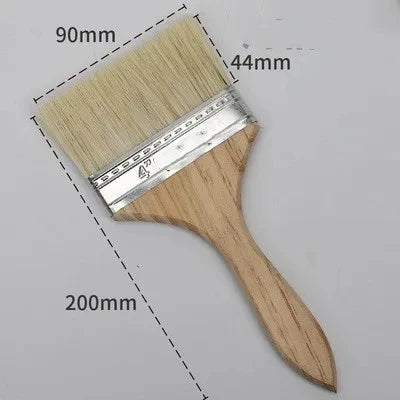 5PC Paint Brush 1/2/4/6 Inch Wooden Handle BBQ Brush for Wall and Furniture Paint Tool Painting Brushes Set Artist Paint Brushes