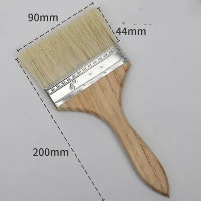 5pcs Paint Brush Wooden Handle BBQ Brush 1-6 Inch Soft Hair Brush Artist Painting Brushes for Wall and Furniture Paint Tool Set