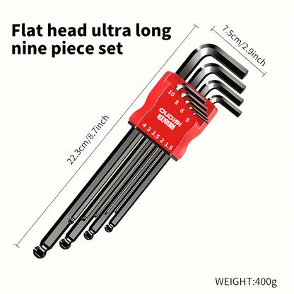 Hexagonal wrench screwdriver set, universal with socket. Suitable for motorcycle and bicycle hexagonal key set