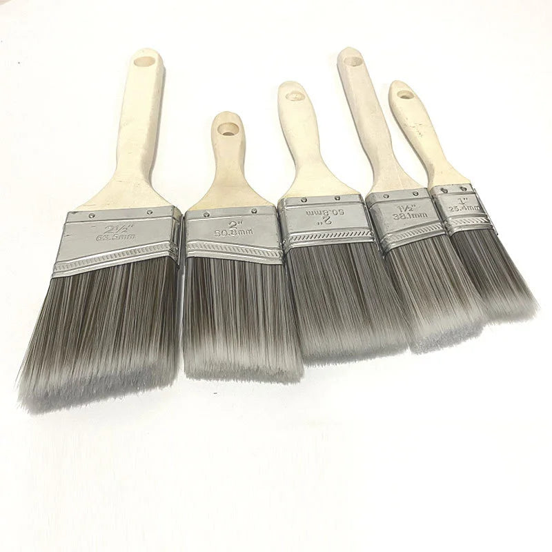 5pcs Paint Brush Set Home Improvement Interior & Exterior Corner Brushes For Latex Paints Lacquers Stains Painting Supplies Tool