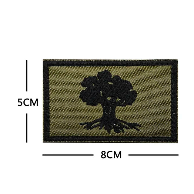 Army green Israel Iron Sword military Embroidered Badge Tactical Stickers On Clothing With Hook And Loop