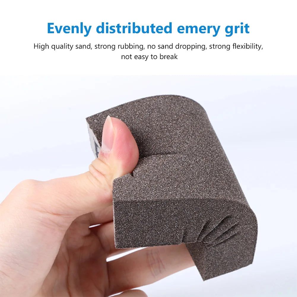 6Pcs/Set Wall Grinding Descaling Clean Sand 60-220# Sanding Sponges Polishing Blocks Brush Brick Washable Wood Metal Derusting